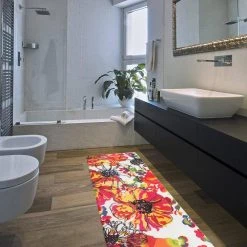 Multi 18 in. x 47 in. Modern Bright Flowers Anti Fatigue Standing Mat by World Rug Gallery 10 Multi 18 in. x 47 in. Modern Bright Flowers Anti Fatigue Standing Mat by World Rug Gallery -Shaw stor online multi world rug gallery kitchen mats 996multi18x47 4f 1000