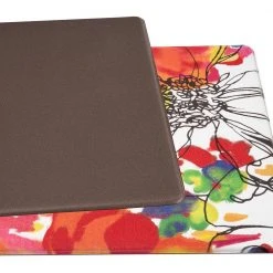 Multi 18 in. x 47 in. Modern Bright Flowers Anti Fatigue Standing Mat by World Rug Gallery 8 Multi 18 in. x 47 in. Modern Bright Flowers Anti Fatigue Standing Mat by World Rug Gallery -Shaw stor online multi world rug gallery kitchen mats 996multi18x47 66 1000