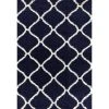 Moroccan Modern Geometric Shag Navy 7 ft. 10 in. x 10 ft. Indoor Area Rug by World Rug Gallery
