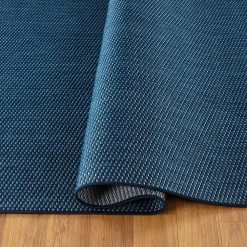 Navy 5 ft. x 7 ft. Solid Flatweave Waterproof Backyard Indoor/Outdoor Area Rug by World Rug Gallery -Shaw stor online navy world rug gallery outdoor rugs 5016navy5x7 1d 1000