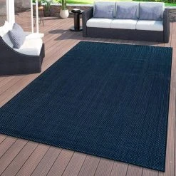 Navy 5 ft. x 7 ft. Solid Flatweave Waterproof Backyard Indoor/Outdoor Area Rug by World Rug Gallery -Shaw stor online navy world rug gallery outdoor rugs 5016navy5x7 31 1000