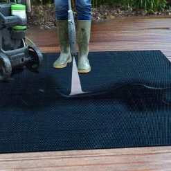 Navy 5 ft. x 7 ft. Solid Flatweave Waterproof Backyard Indoor/Outdoor Area Rug by World Rug Gallery -Shaw stor online navy world rug gallery outdoor rugs 5016navy5x7 44 1000