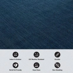 Navy 5 ft. x 7 ft. Solid Flatweave Waterproof Backyard Indoor/Outdoor Area Rug by World Rug Gallery -Shaw stor online navy world rug gallery outdoor rugs 5016navy5x7 4f 1000