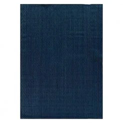 Navy 5 ft. x 7 ft. Solid Flatweave Waterproof Backyard Indoor/Outdoor Area Rug by World Rug Gallery