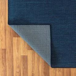 Navy 5 ft. x 7 ft. Solid Flatweave Waterproof Backyard Indoor/Outdoor Area Rug by World Rug Gallery -Shaw stor online navy world rug gallery outdoor rugs 5016navy5x7 66 1000