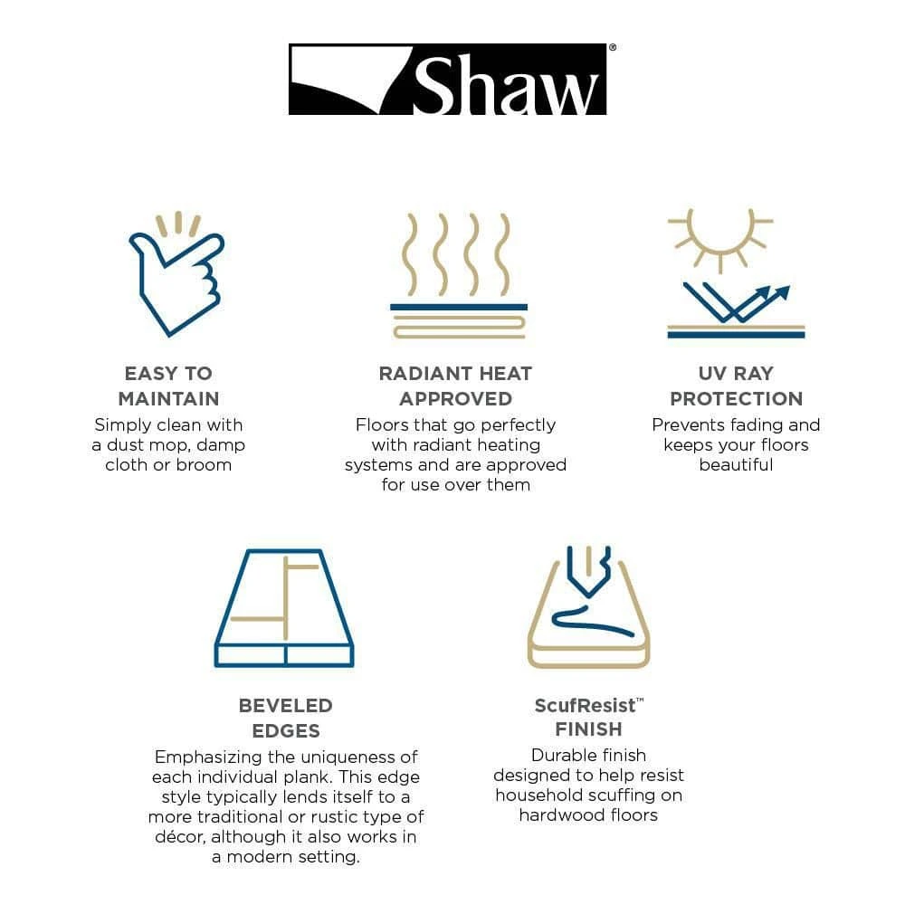 Chantilly 5 in. W Nimbus Engineered Hickory Hardwood Flooring (27.58 sq. ft./case) by Shaw 6 Chantilly 5 in. W Nimbus Engineered Hickory Hardwood Flooring (27.58 sq. ft./case) by Shaw - Image 6