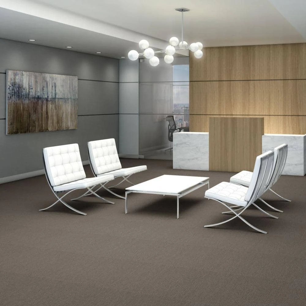 Hampton Brown Residential/Commercial 24 in. x 24 Glue-Down Carpet Tile (20 Tiles/Case) 80 sq. ft. by Shaw 5 Hampton Brown Residential/Commercial 24 in. x 24 Glue-Down Carpet Tile (20 Tiles/Case) 80 sq. ft. by Shaw - Image 5