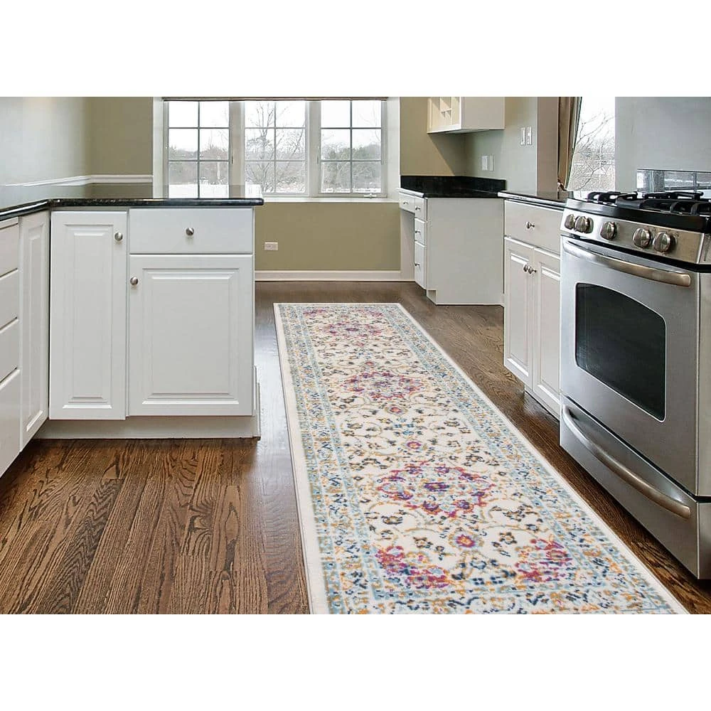 Traditional Persian 2 ft. x 7 ft. Pink Runner Rug by World Rug Gallery 6 Traditional Persian 2 ft. x 7 ft. Pink Runner Rug by World Rug Gallery - Image 6