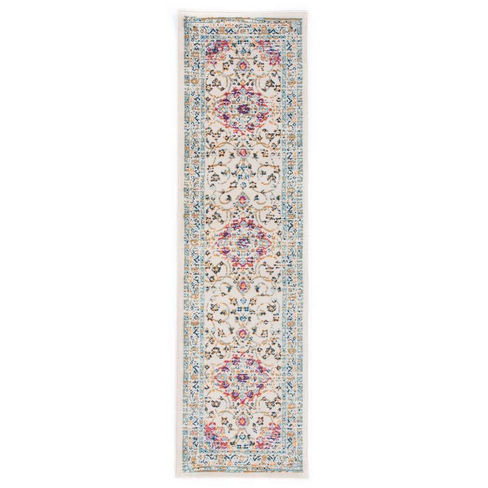 Traditional Persian 2 ft. x 7 ft. Pink Runner Rug by World Rug Gallery 1 Traditional Persian 2 ft. x 7 ft. Pink Runner Rug by World Rug Gallery