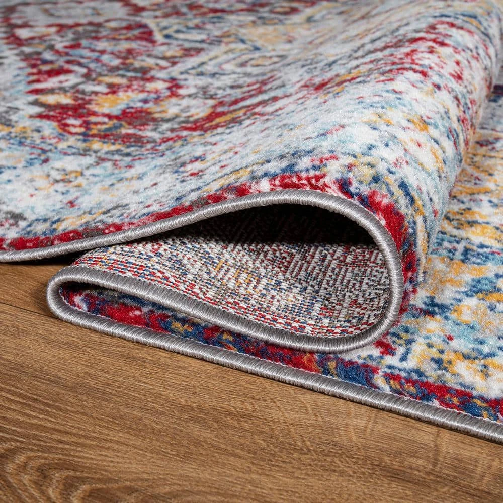 Red 2 ft. x 7 ft. Bohemian Traditional Runner Rug by World Rug Gallery 5 Red 2 ft. x 7 ft. Bohemian Traditional Runner Rug by World Rug Gallery - Image 5