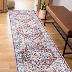 Red 2 ft. x 7 ft. Bohemian Traditional Runner Rug by World Rug Gallery 10 Red 2 ft. x 7 ft. Bohemian Traditional Runner Rug by World Rug Gallery -Shaw stor online red world rug gallery area rugs 2081red2x7 c3 1000