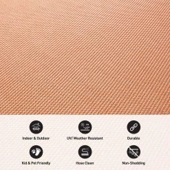 Rust 5 ft. x 7 ft. Solid Flatweave Indoor/Outdoor Area Rug by World Rug Gallery -Shaw stor online rust world rug gallery outdoor rugs 5013rust5x7 4f 1000