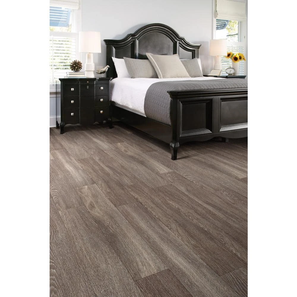 Wisteria 6 in. W Storm Adhesive Luxury Vinyl Plank Flooring (53.93 sq. ft./case) by Shaw 3 Wisteria 6 in. W Storm Adhesive Luxury Vinyl Plank Flooring (53.93 sq. ft./case) by Shaw - Image 3