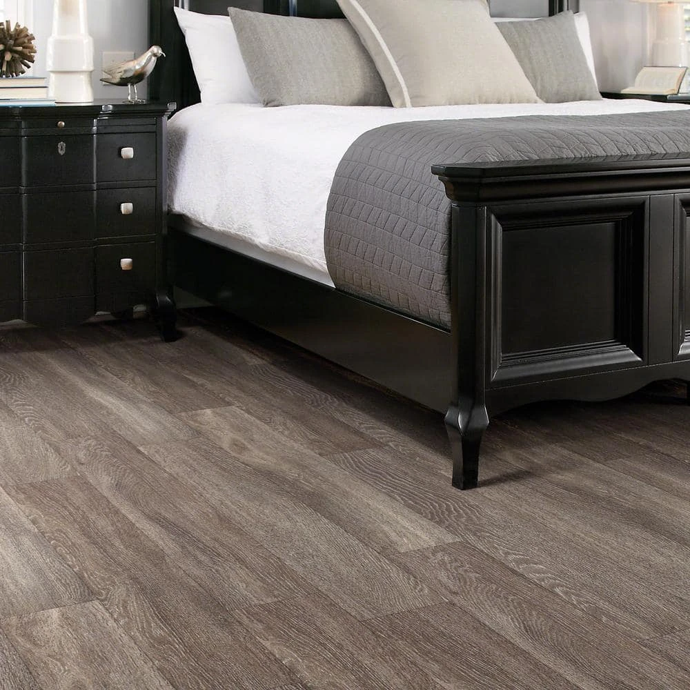 Wisteria 6 in. W Storm Adhesive Luxury Vinyl Plank Flooring (53.93 sq. ft./case) by Shaw 2 Wisteria 6 in. W Storm Adhesive Luxury Vinyl Plank Flooring (53.93 sq. ft./case) by Shaw - Image 2