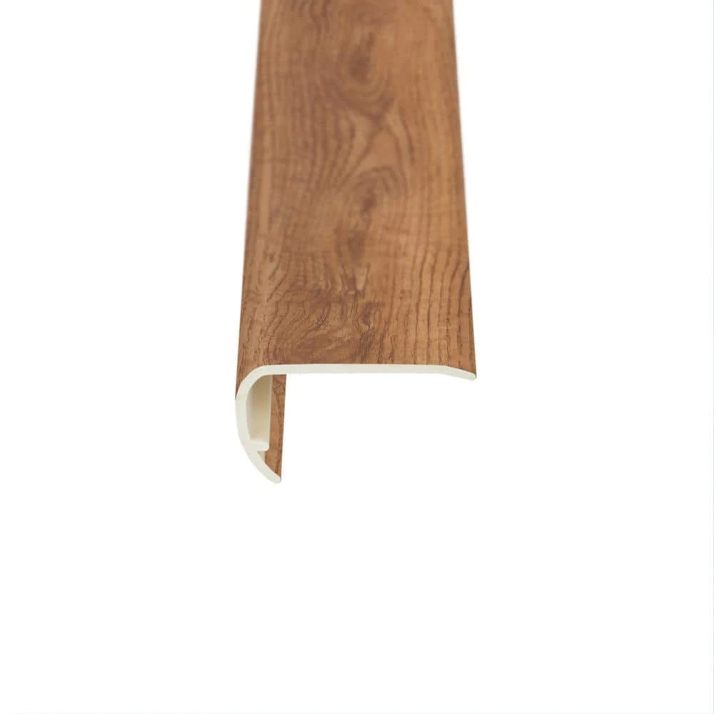 Wisteria Park Wheat 5/32 in. T x 2-1/8 in. W x 94 in. L Vinyl Stair Nose Molding by Shaw 2 Wisteria Park Wheat 5/32 in. T x 2-1/8 in. W x 94 in. L Vinyl Stair Nose Molding by Shaw - Image 2