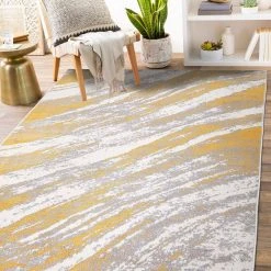 Yellow 7 ft. 10 in. x 10 ft. Modern Abstract Swirl Area Rug by World Rug Gallery 17 Yellow 7 ft. 10 in. x 10 ft. Modern Abstract Swirl Area Rug by World Rug Gallery -Shaw stor online yellow world rug gallery area rugs 2055yellow8x10 31 1000