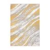 Yellow 7 ft. 10 in. x 10 ft. Modern Abstract Swirl Area Rug by World Rug Gallery