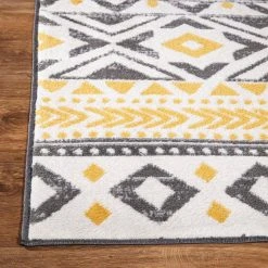 Yellow 7 ft. 10 in. x 10 ft. Distressed Boho Geometric Area Rug by World Rug Gallery 16 Yellow 7 ft. 10 in. x 10 ft. Distressed Boho Geometric Area Rug by World Rug Gallery -Shaw stor online yellow world rug gallery area rugs 2078yellow8x10 fa 1000
