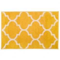 Contemporary Moroccan Trellis Yellow 2 ft. x 3 ft. Indoor Area Rug by World Rug Gallery