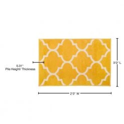 Contemporary Moroccan Trellis Yellow 2 ft. x 3 ft. Indoor Area Rug by World Rug Gallery 7 Contemporary Moroccan Trellis Yellow 2 ft. x 3 ft. Indoor Area Rug by World Rug Gallery -Shaw stor online yellow world rug gallery area rugs 962 yellow 2x3 76 1000
