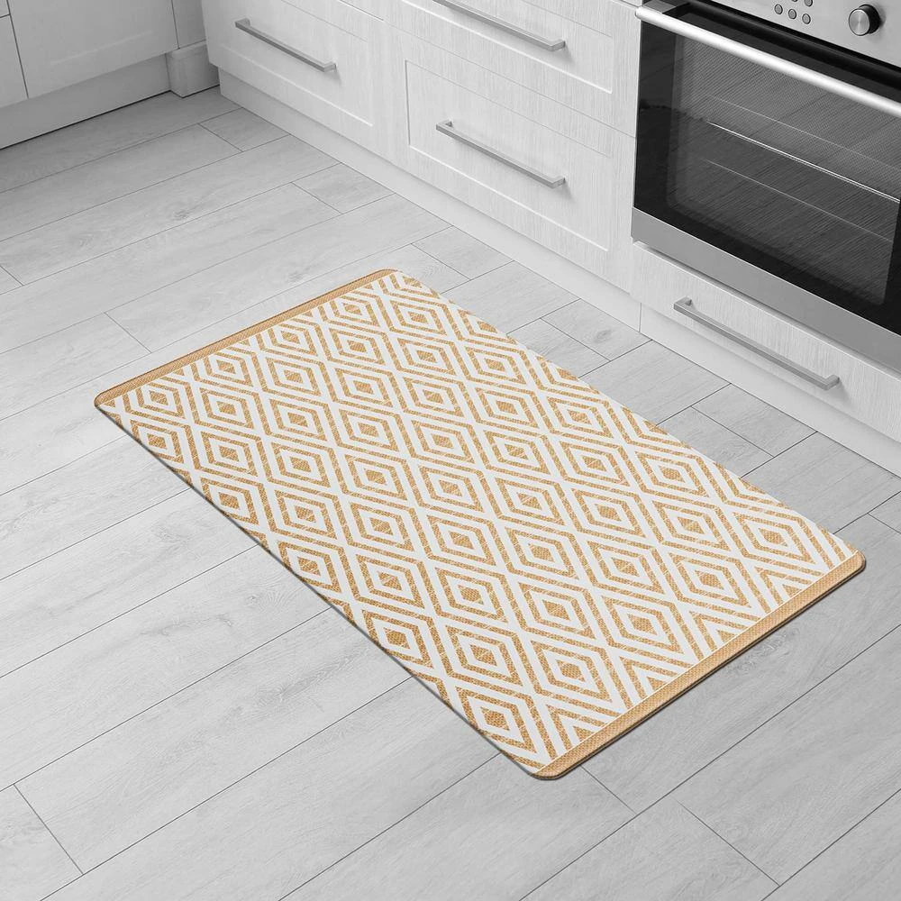 Geometric Yellow 18 in. x 30 in. Anti-Fatigue Standing Mat by World Rug Gallery 6 Geometric Yellow 18 in. x 30 in. Anti-Fatigue Standing Mat by World Rug Gallery - Image 6