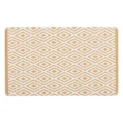 Geometric Yellow 18 in. x 30 in. Anti-Fatigue Standing Mat by World Rug Gallery