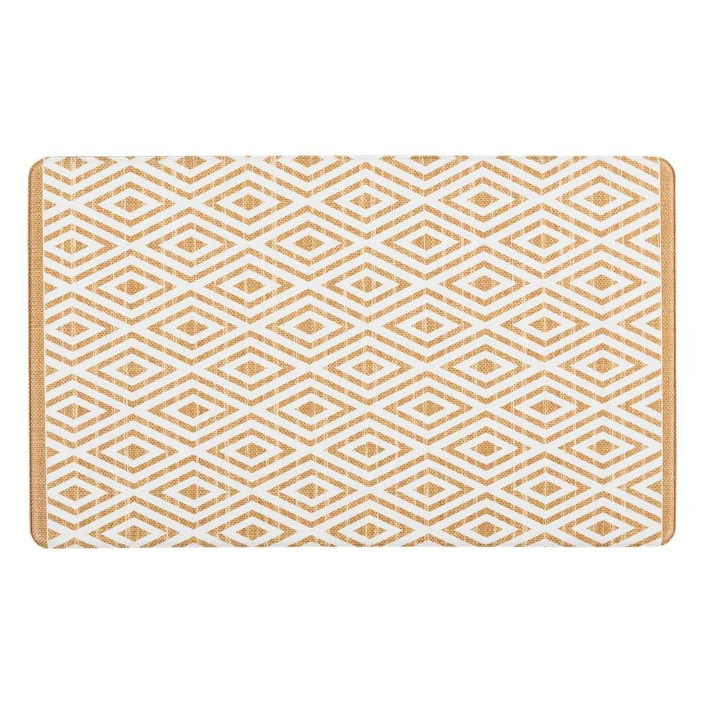Geometric Yellow 18 in. x 30 in. Anti-Fatigue Standing Mat by World Rug Gallery 1 Geometric Yellow 18 in. x 30 in. Anti-Fatigue Standing Mat by World Rug Gallery