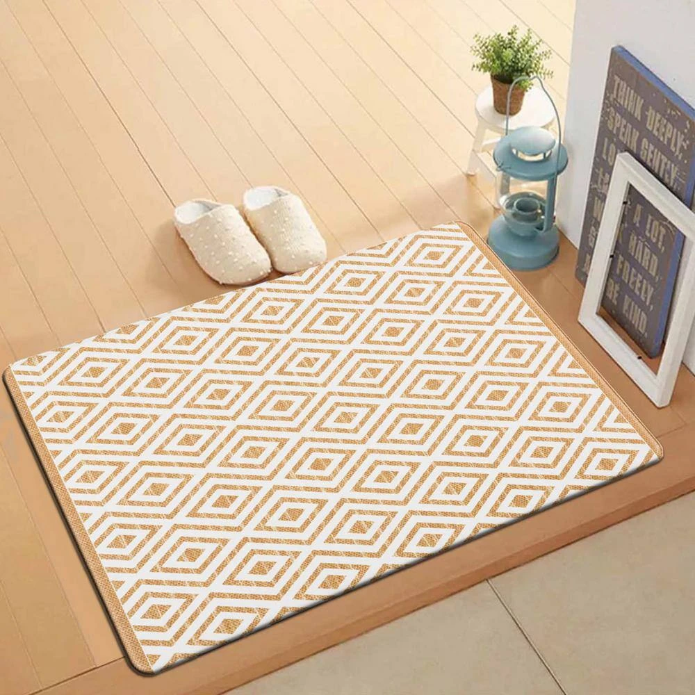 Geometric Yellow 18 in. x 30 in. Anti-Fatigue Standing Mat by World Rug Gallery 3 Geometric Yellow 18 in. x 30 in. Anti-Fatigue Standing Mat by World Rug Gallery - Image 3