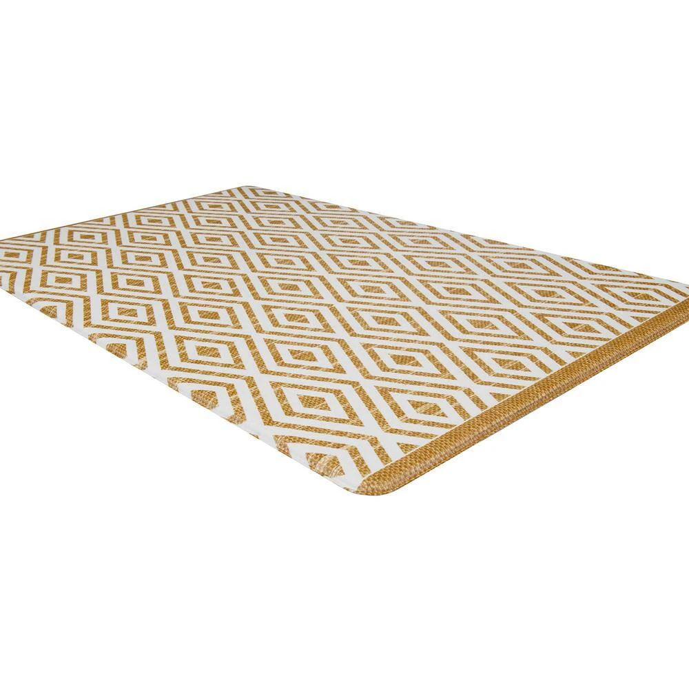 Geometric Yellow 18 in. x 30 in. Anti-Fatigue Standing Mat by World Rug Gallery 2 Geometric Yellow 18 in. x 30 in. Anti-Fatigue Standing Mat by World Rug Gallery - Image 2